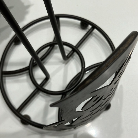 Cute Owl Brown Metal Paper Towel Holder - Picture 5 of 5